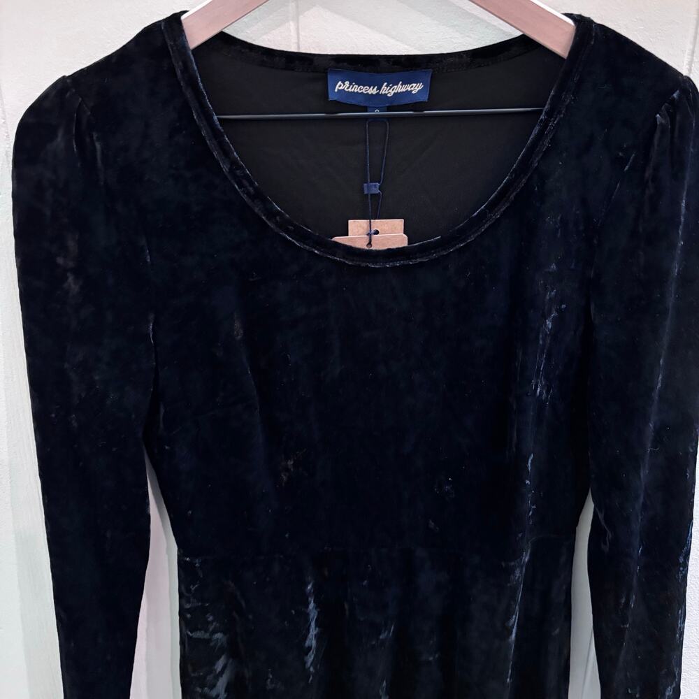 Princess Highway “Cordelia Velvet Dress” Black sz8 NWT